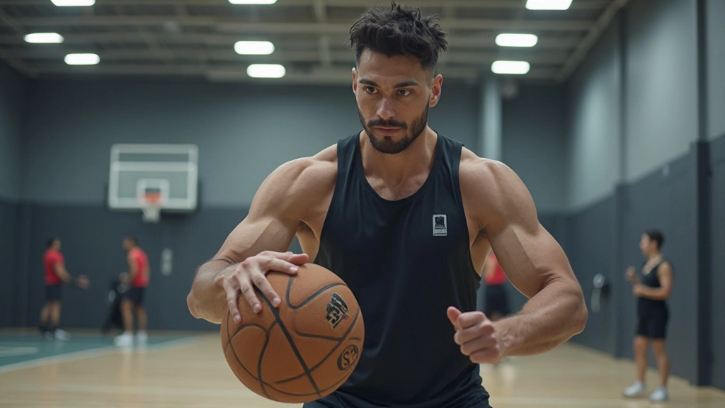 Athlete performing conditioning exercises in modern gym facility