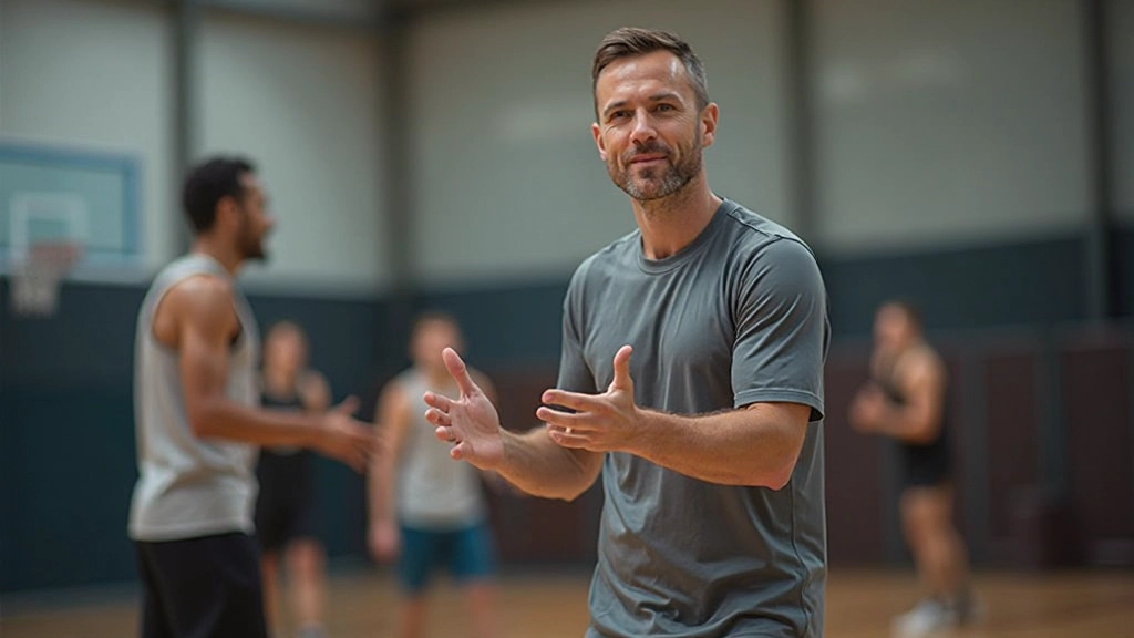 Basketball team demonstrating defensive positioning and spacing during practice drill